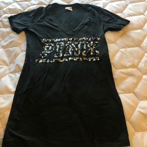 VS PINK black T-shirt.